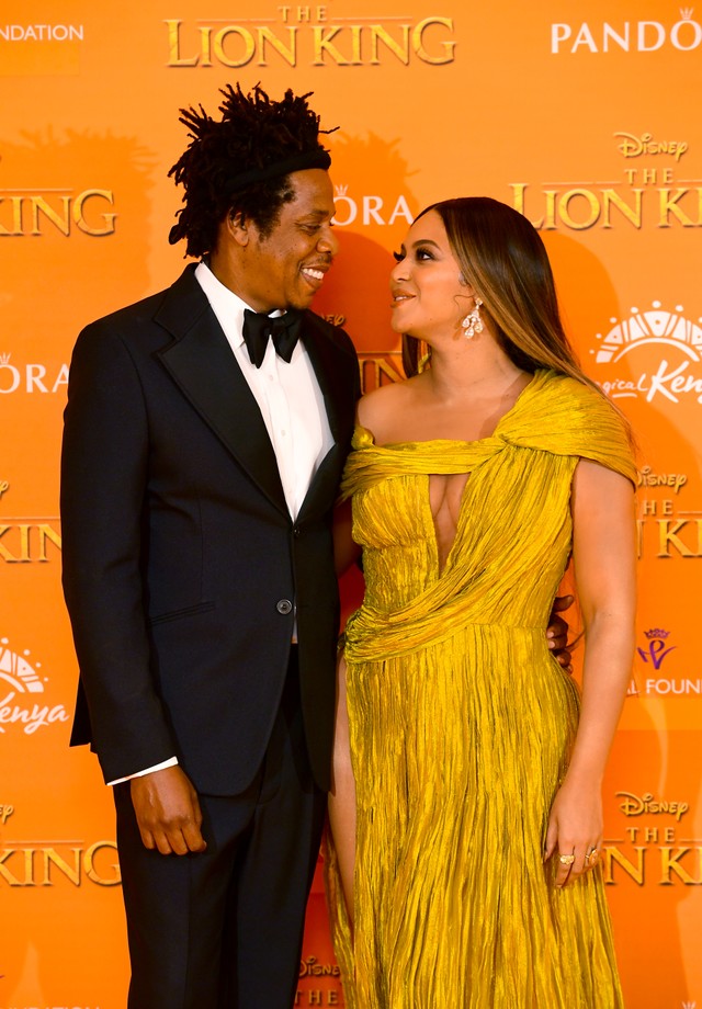 Jay-z and Beyonce attending Disney's The Lion King European Premiere held in Leicester Square, London. (Photo by Ian West/PA Images via Getty Images) (Foto: PA Images via Getty Images)