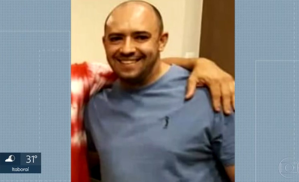 Cabo Felipe Brasileiro foi baleado no peito em operação no Alemão — Foto: Reprodução/TV Globo