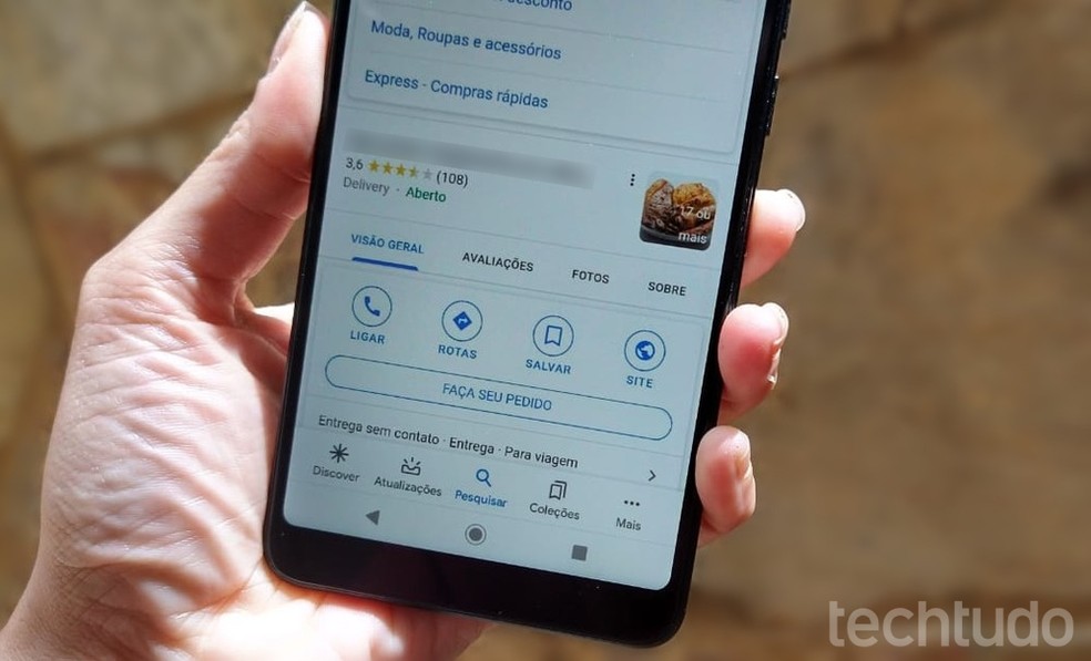 Aprenda como pedir delivery de comida direto pelo Google — Foto: Raquel Freire/TechTudo