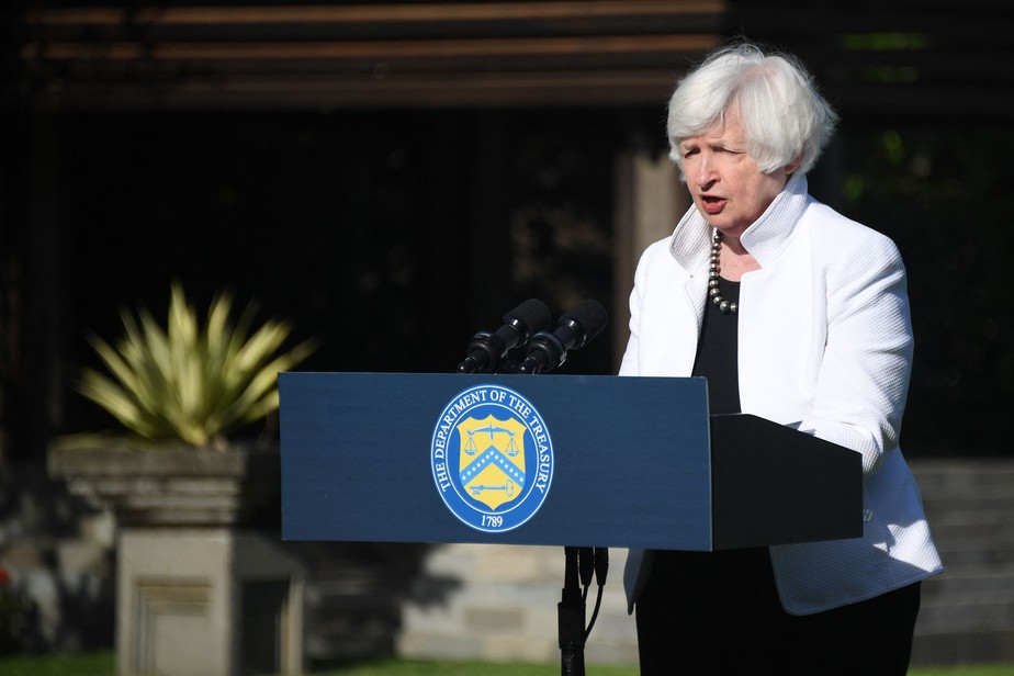 Secretária do Tesouro dos EUA, Janet Yellen, em encontro do G20, em Bali, na Indonésia