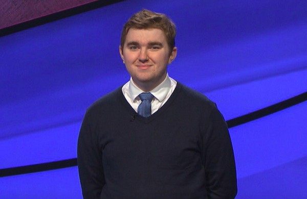 O economista Brayden Smith, cinco vezes campeão do programa Jeopardy! (Foto: Reprodução)