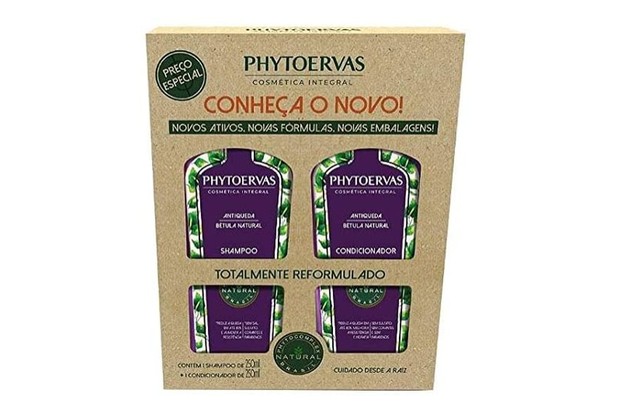 O kit da Phytoervas promete reduzir a queda em até 80% (Foto: Reprodução/Amazon)
