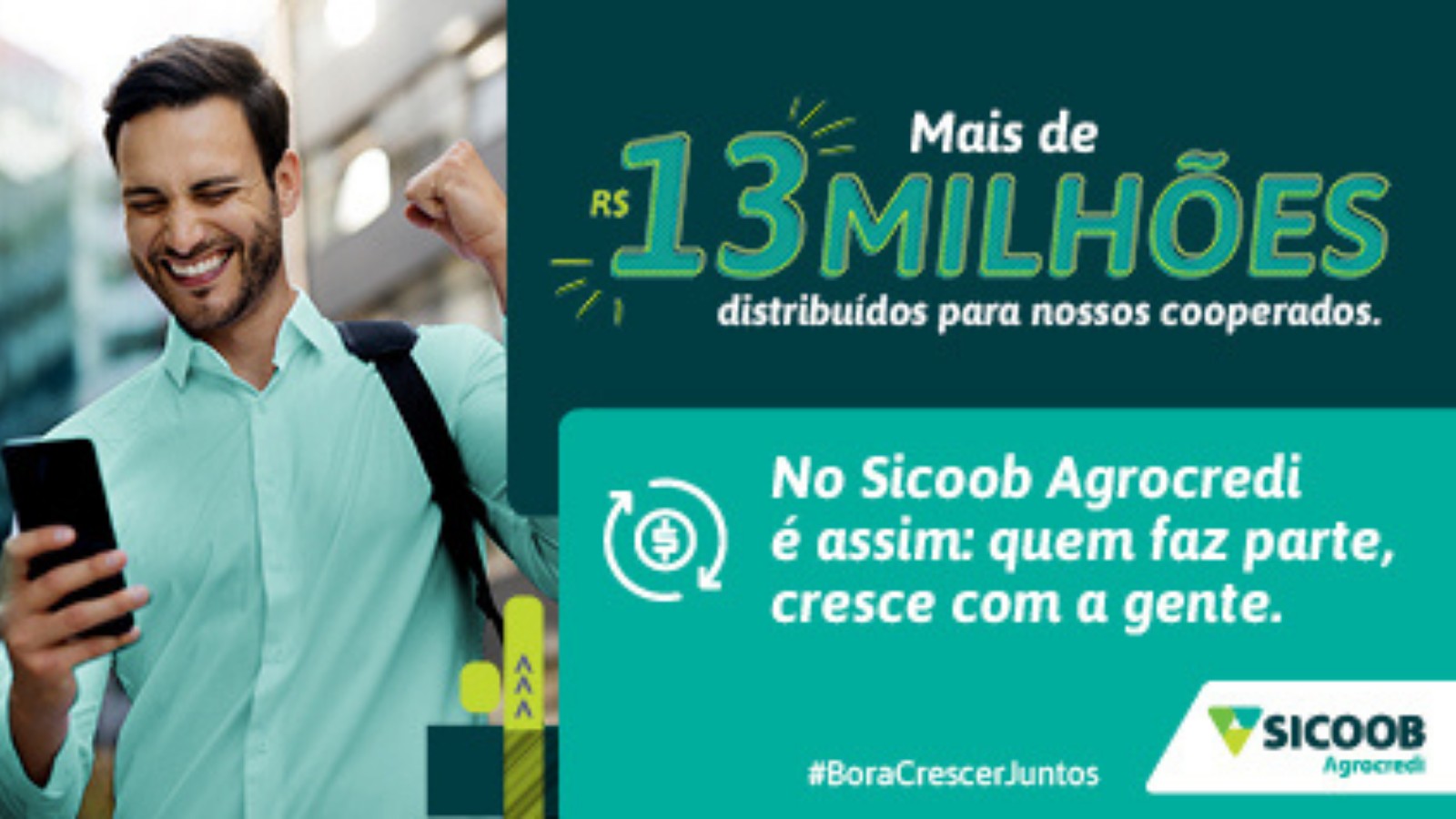 Sicoob Agrocredi distribui R$ 13 milhões em sobras para seus cooperados