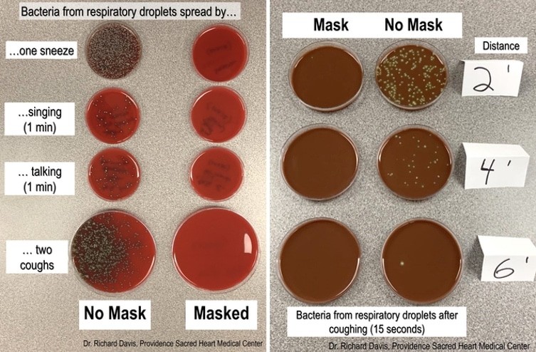 Como as máscaras funcionam? Microbiologista faz demonstração simples e viraliza (Foto: Reprodução-Richard Davis)