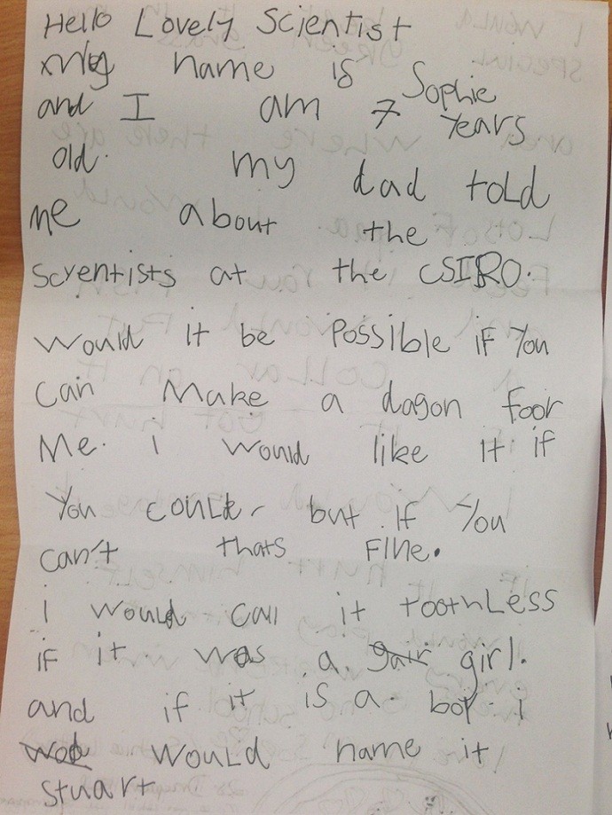Um trecho da carta de Sophie (Foto: Divulgação)