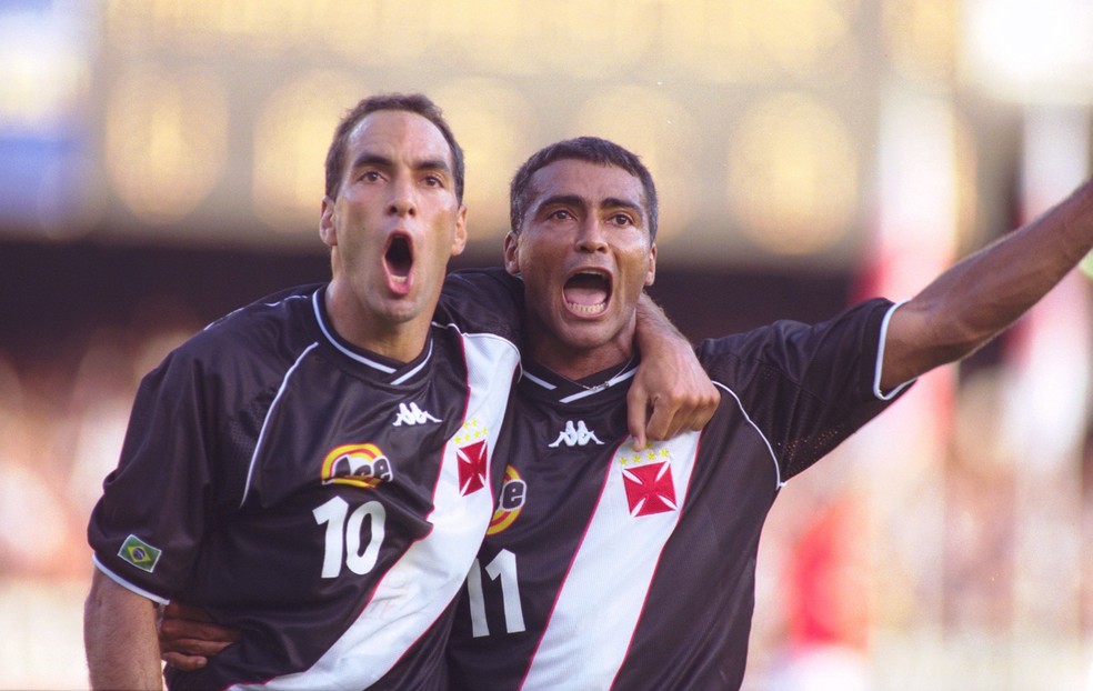 Edmundo e Romário no Vasco — Foto: Agência O Globo