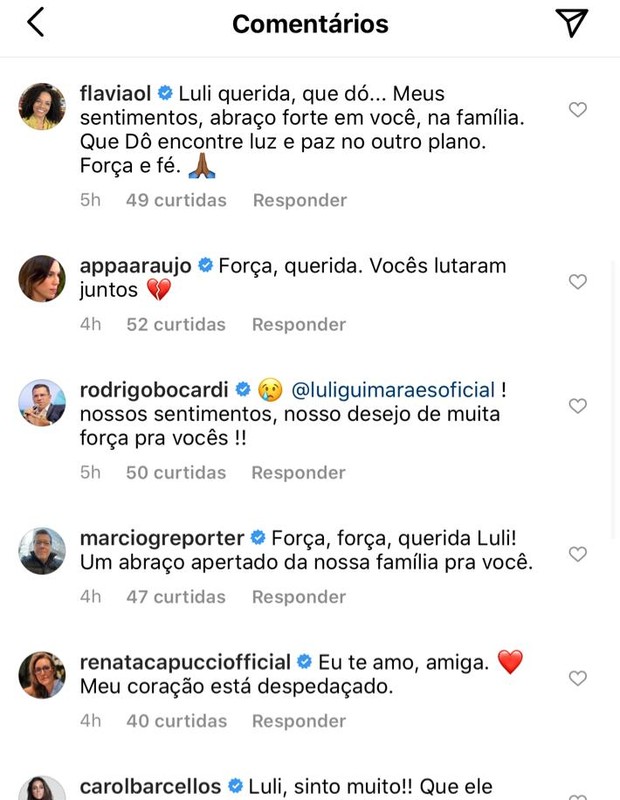 Ana Luiza Guimarães ganha apoio de colegas após morte do marido (Foto: Reprodução/Instagram)