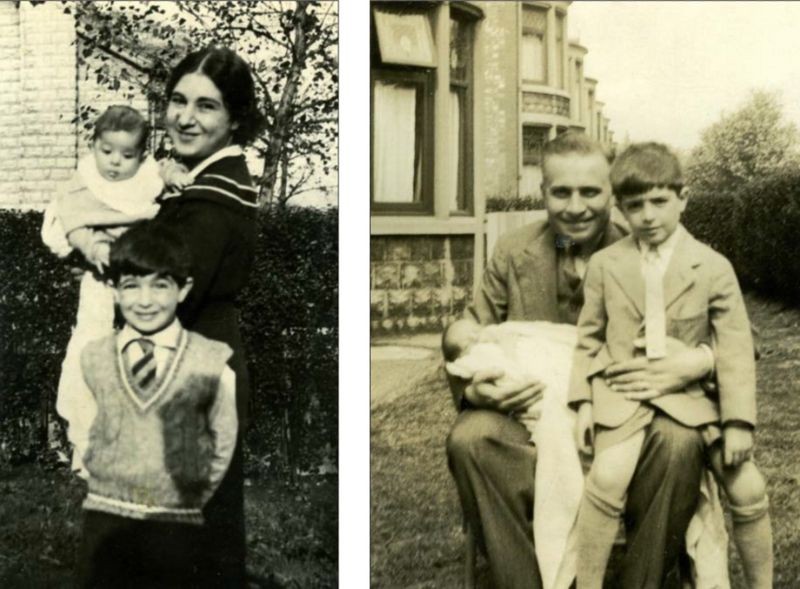 Dick Tahta com sua mãe, Hasmig, seu pai, Kevork, e seu irmão menor, Haig (Foto: Famila Tahta via BBC News)