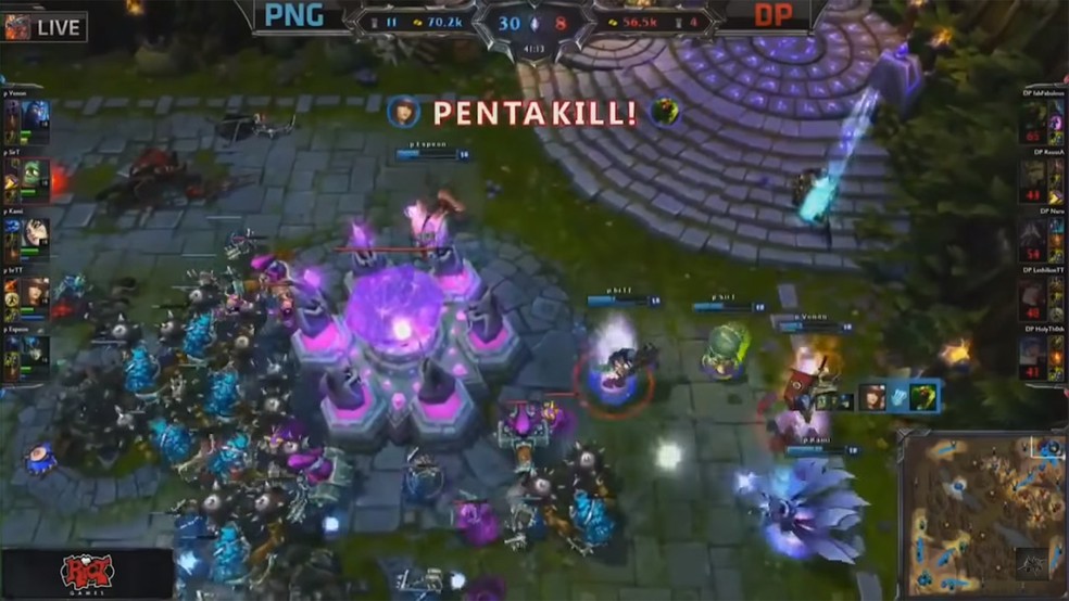 Pentakill de BrTT contra a Dark Passage, no IWCT 2013 — Foto: Reprodução/Youtube LoLeSports BR