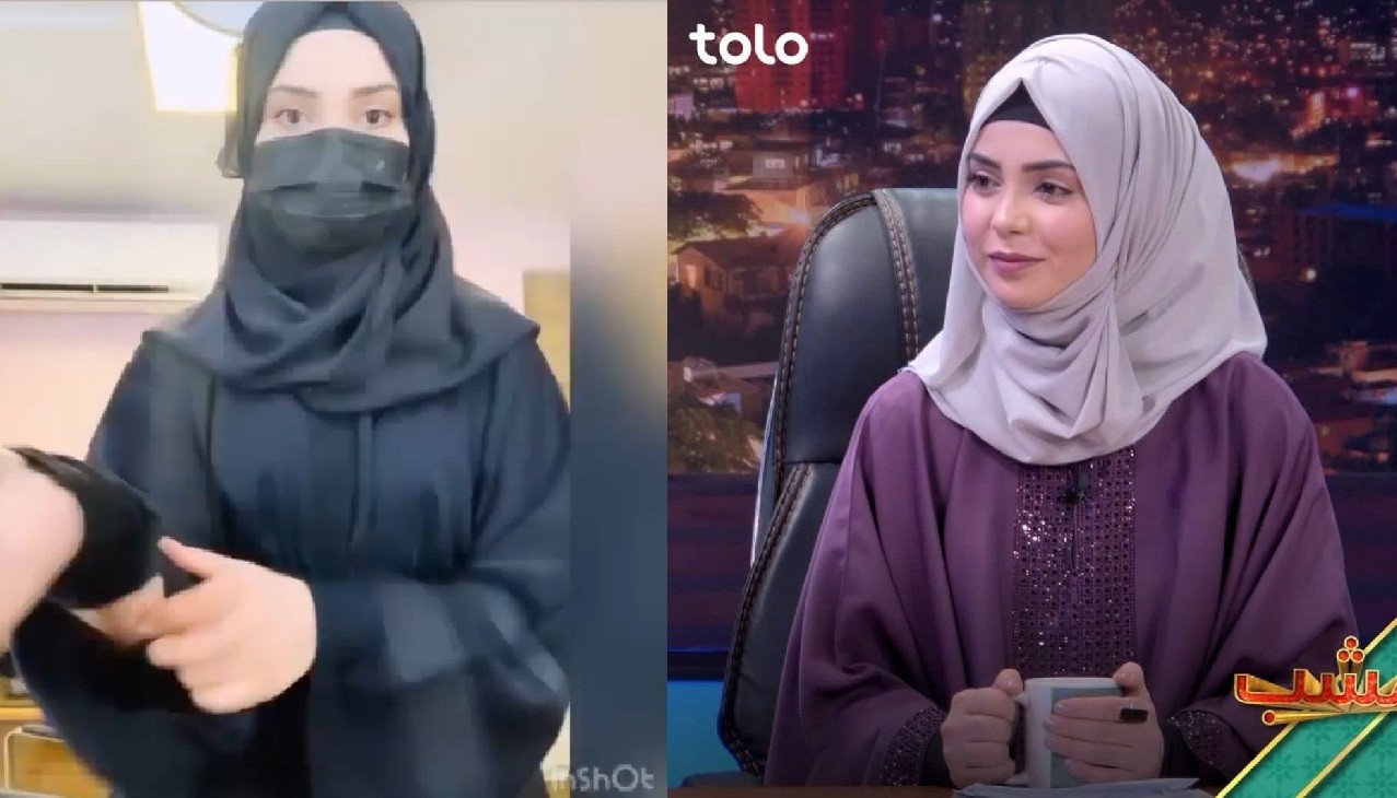 Yalda Ali, uma famosa apresentadora do país, postou um vídeo com a legenda: 'Uma mulher sendo apagada sob a ordem do Ministério de Virtude e Vício' (Foto: Reprodução Instagram)