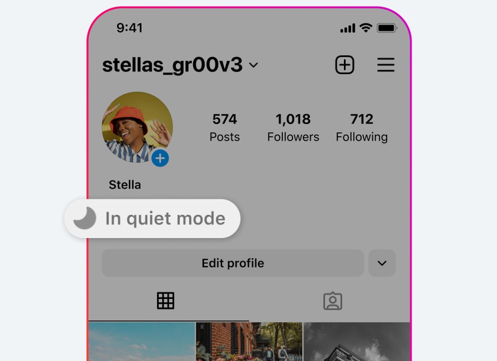 Modo silencioso do Instagram — Foto: Divulgação/Meta