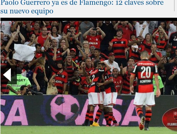 Jornais peruanos destacam Flamengo após acerto com Paolo Guerrero