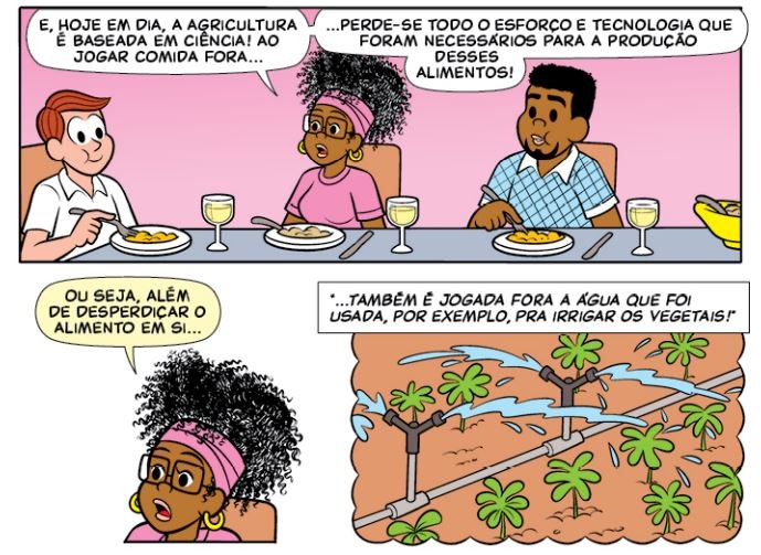 Turma da Mônica, em "Comer sem desperdiçar"  (Foto: Instituto Maurício de Souza/Divulgação )