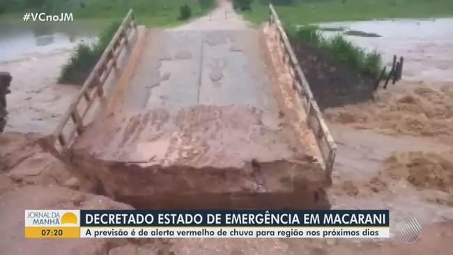 Município de Macarani tem decreto de estado de emergência após fortes chuvas