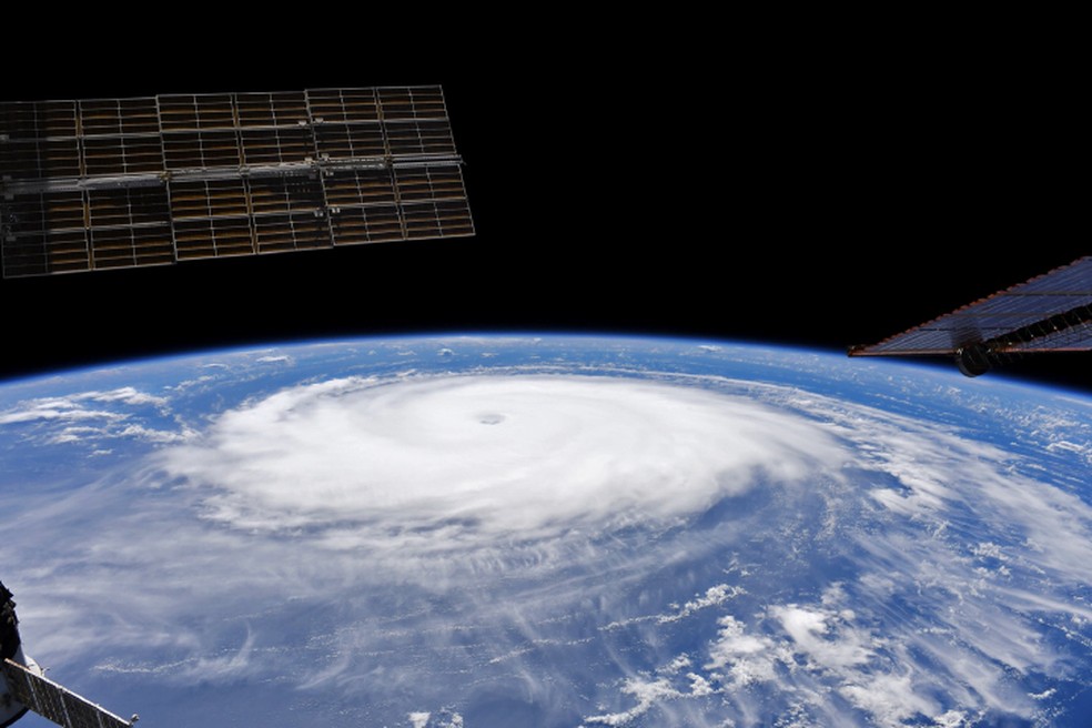 Imagem de satélite do furacão Sam, em setembro deste ano — Foto: Nasa | Reprodução