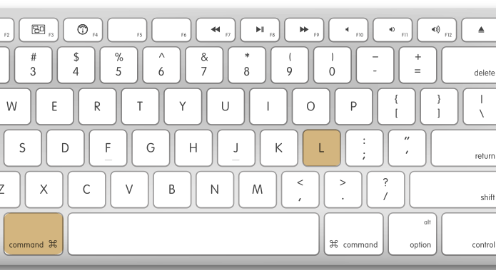 Pressionando as teclas Command + L no teclado do Mac (Foto: Reprodução/Edivaldo Brito)
