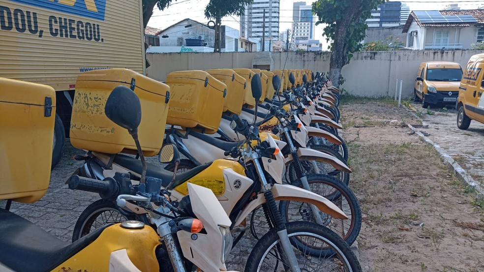 Motocicletas serão colocadas a venda pelos Correios — Foto: Divulgação