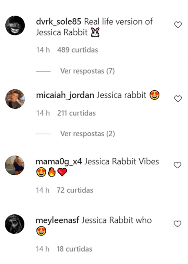 Fãs comparam Iggy Azalea com a personagem Jessica Rabbit (Foto: Reprodução / Instagram)