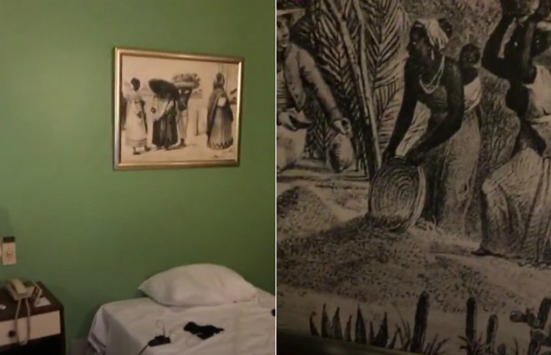 Hotel é decorado com quadros de escravidão (Foto: Reprodução / Instagram)