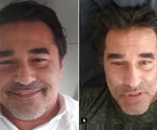 Luciano Szafir antes e depois de perder mais de seis quilos | Reprodução/Instagram