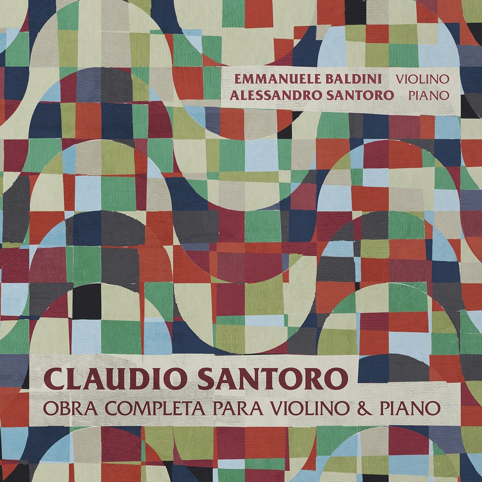 Capa do álbum 'Claudio Santoro – Obra completa para violino & piano' — Foto: Divulgação