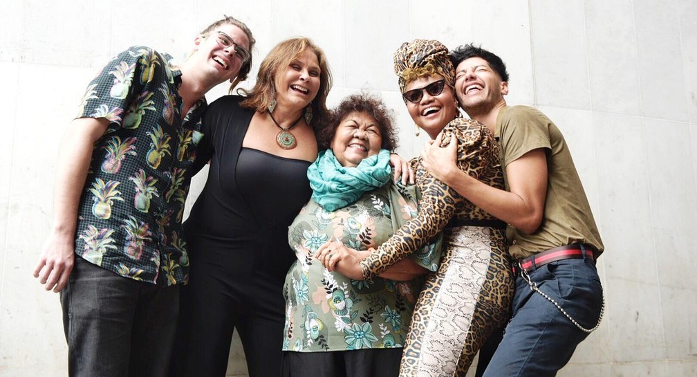 Lucas Estrela, Fafá de Belém, Dona Odete, Gaby Amarantos e Jaloo em evento do Rock in Rio 2019 — Foto: Divulgação