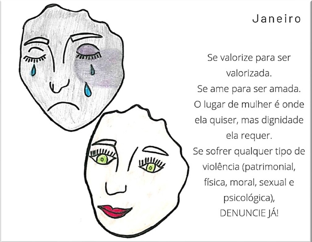 Frase do mês de janeiro do "Calendário da Vida" — Foto: SAP