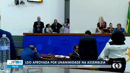LDO é aprovada por unanimidade na AL-TO; orçamento terá acréscimo de 12,5%