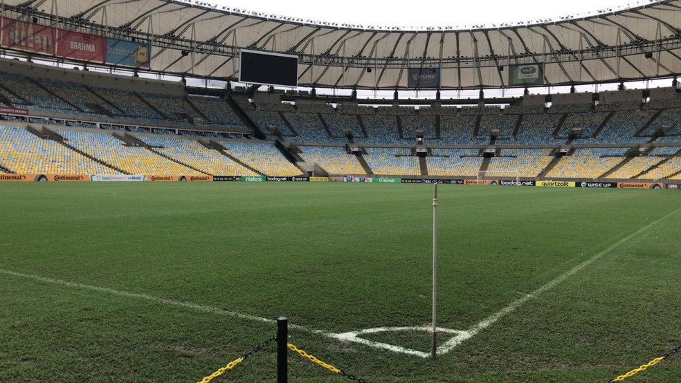 Gramado do MaracanÃ£ estÃ¡ em bom estado, segundo a concessionÃ¡ria â Foto: DivulgaÃ§Ã£o