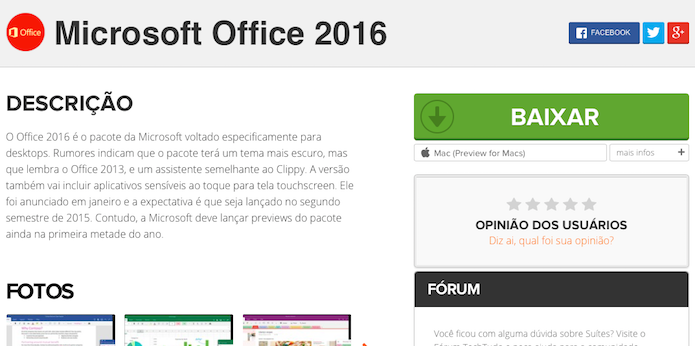 Baixando o Office 2016 Preview (Foto: Reprodu??o/Helito Bijora) 