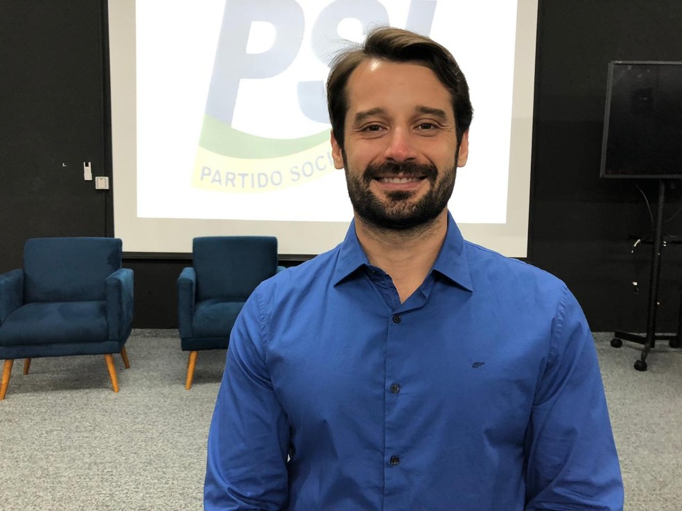 Guilherme Piai, candidato a prefeito pelo Podemos — Foto: Murilo Zara/TV Fronteira