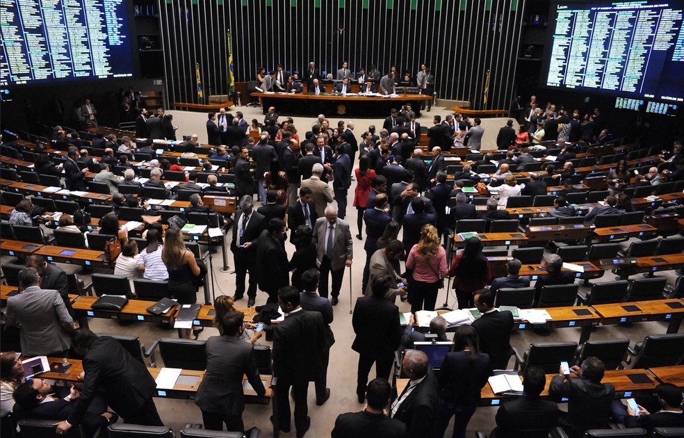 O plenário da Câmara, durante a sessão desta segunda (10) (Foto: Luis Macedo/Câmara dos Deputados)