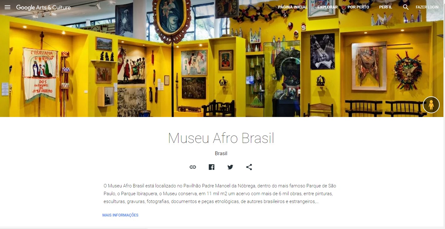 Plataforma Google Arts & Culture promove uma imersão no na cultura afro-brasileira (Foto: Reprodução Google Arts & Culture)