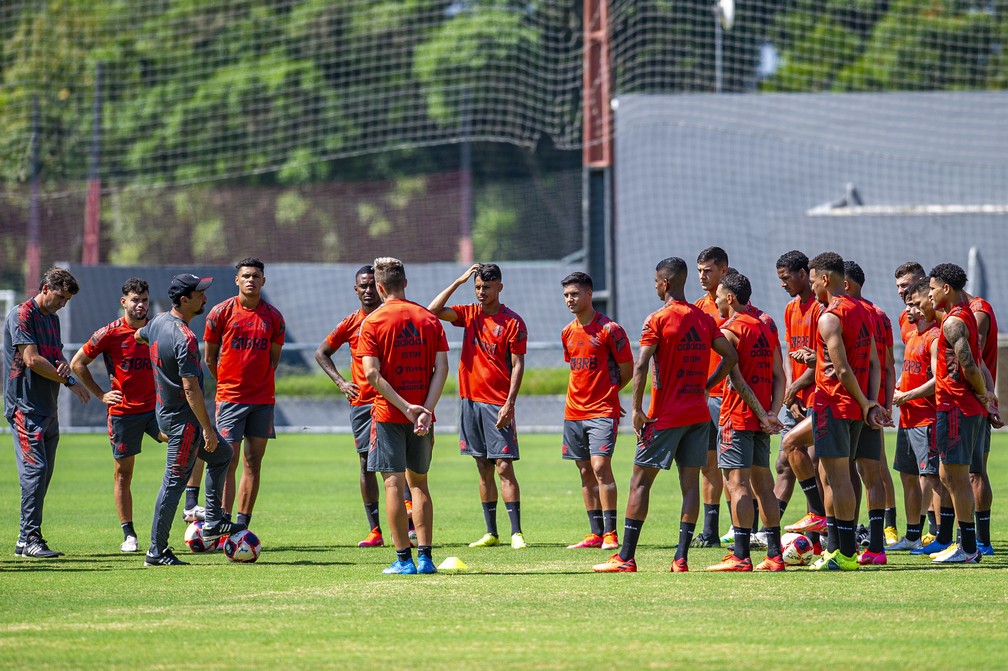 Jovens do Flamengo est&atilde;o de volta ao sub-20 &mdash; Foto: Marcelo Cortes / Flamengo