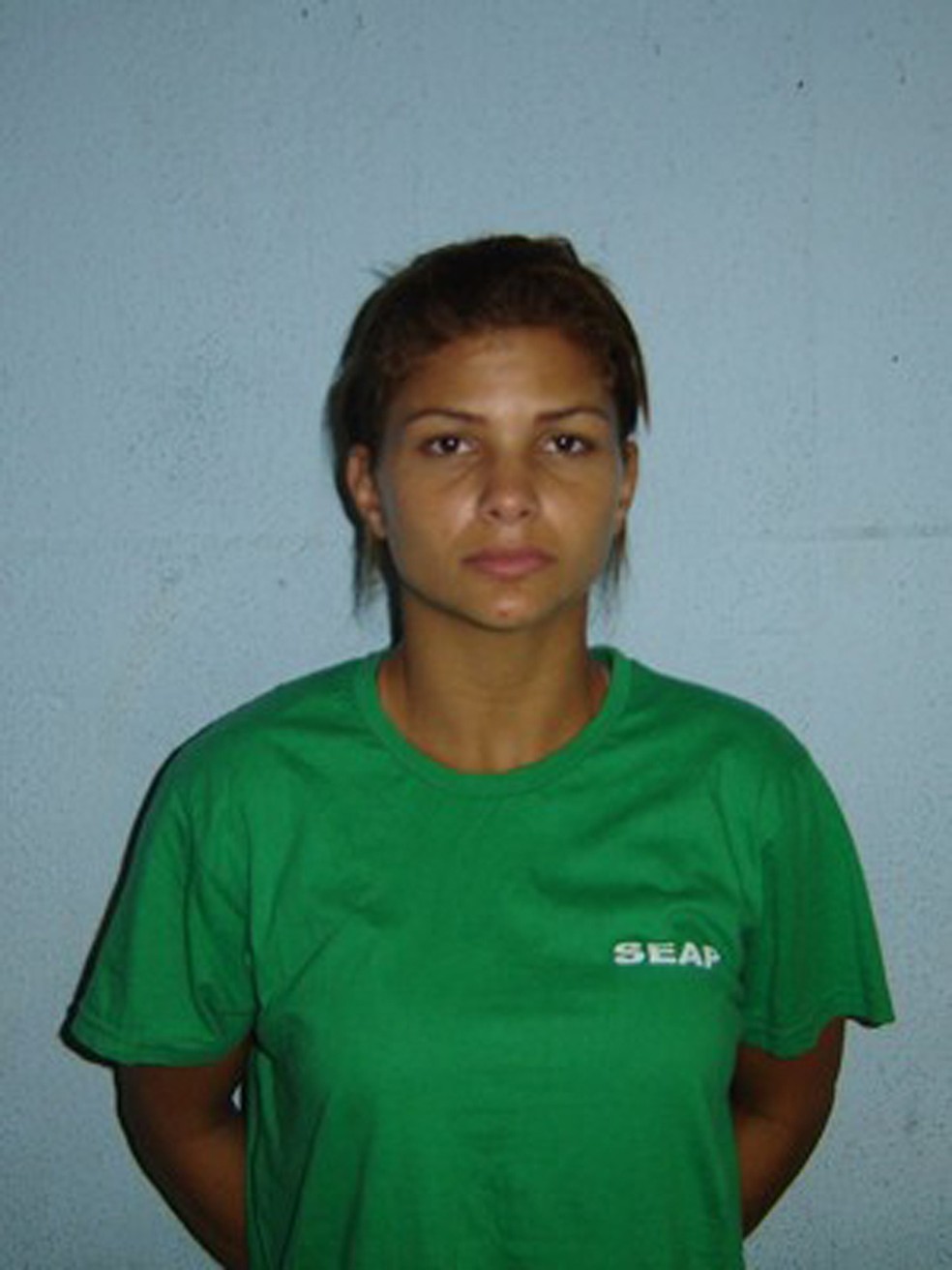 Danúbia de Souza Rangel, mulher do traficante Nem, durante período presa. Ela foi solta em 2016 (Foto: Divulgação/Seap)