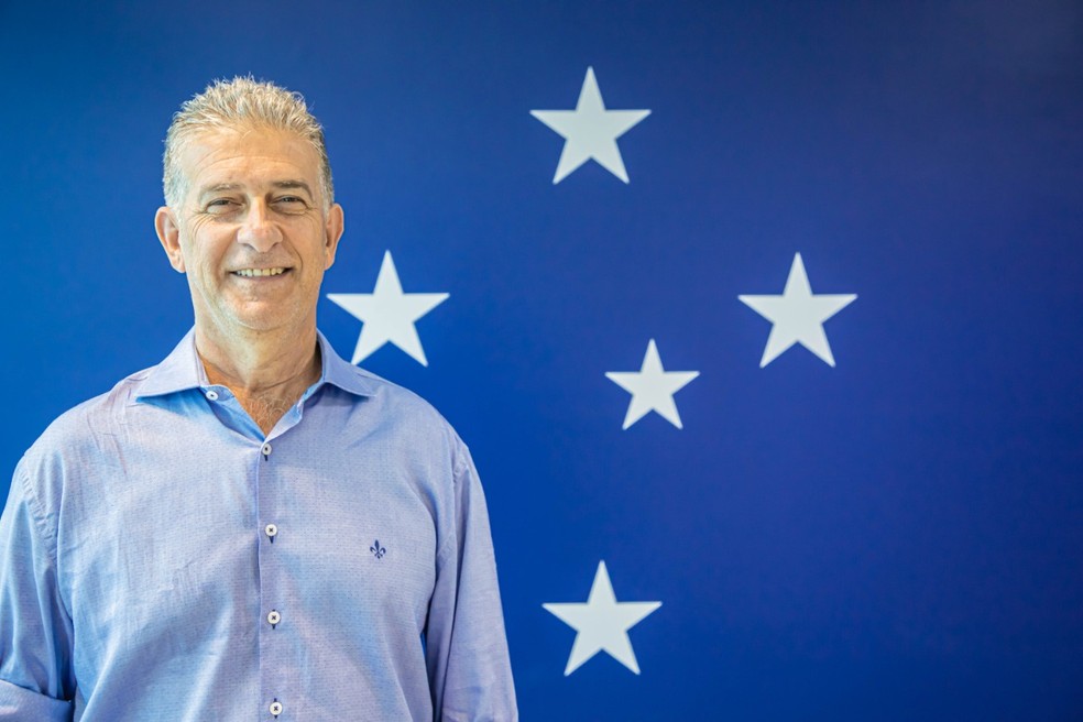 Ricardo Drubscky falou como novo diretor de futebol do Cruzeiro — Foto:  Foto: Igor Sales/Cruzeiro