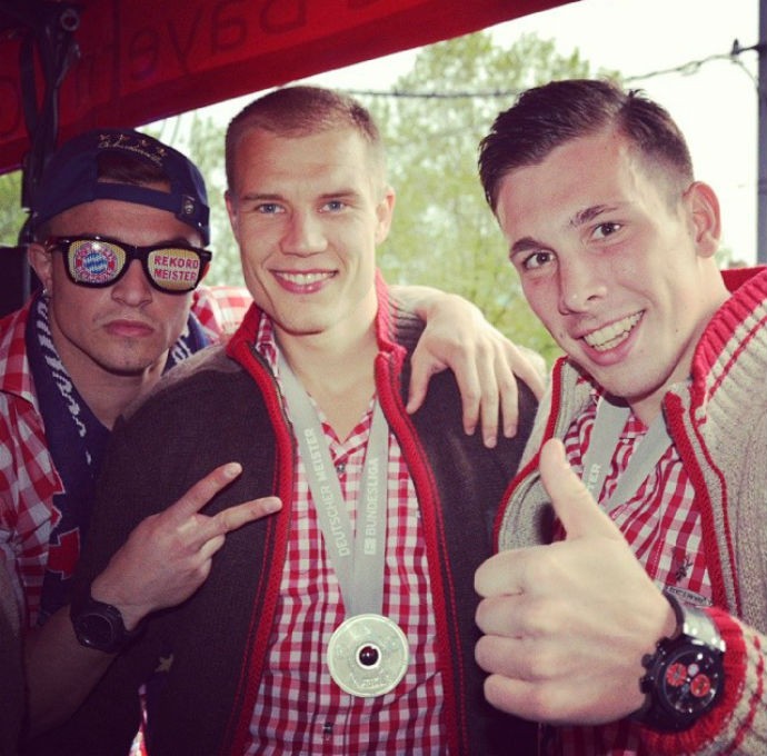 Festa de campeão Bayern de Munique (Foto: Reprodução/Instagram)