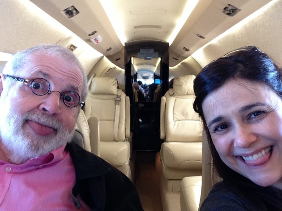 Jô Soares e Flavinha, sua ex-mulher — Foto: Arquivo pessoal