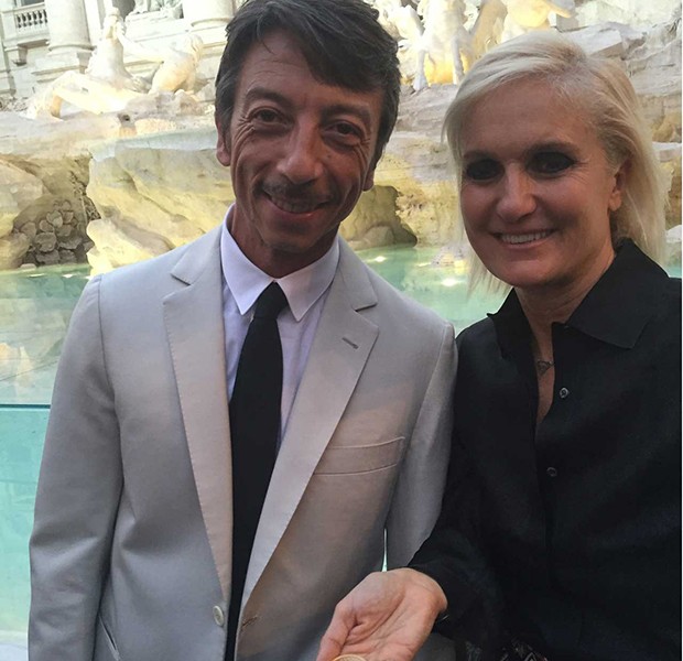 Pierpaolo Piccioli and Maria Grazia Chiuri, the duo behind Valentino. Maria's appointment as Creative Director of Womenswear at Dior has just been announced. She is the first woman to be appointed to the role in the history of the maison (Foto: @SuzyMenkesVogue)