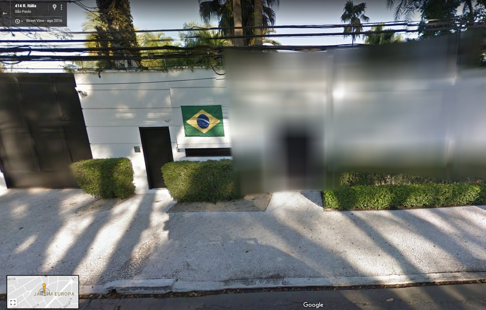 Doria teve a fachada da sua casa borrada no Google Street View (Foto: Reprodução/Google Street View)