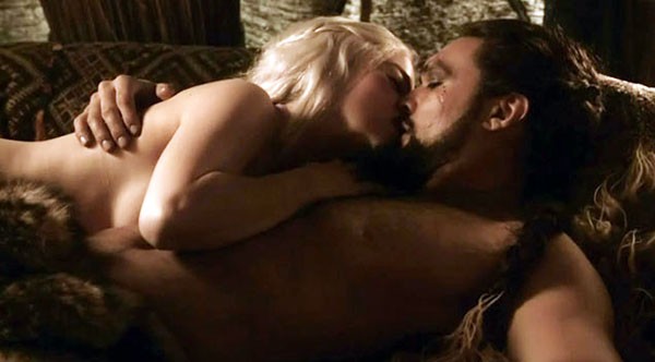 Emilia Clarke e Jason Momoa em 'Game of Thrones' (Foto: Divulgação)