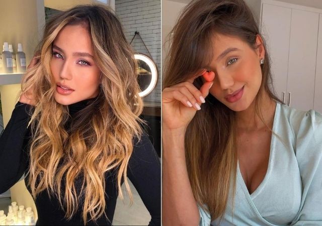 Biah Rodrigues em antes e depois de mudar o cabelo (Foto: Reprodução/ Instagram)