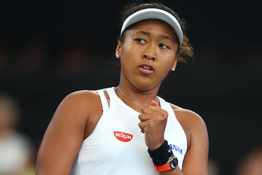 BRISBANE, AUSTRALIA - JANUARY 10: Naomi Osaka of Japan celebrates a point in her quarter final match against Kiki Bertens of the Netherlands during day five of the 2020 Brisbane International at Pat Rafter Arena on January 10, 2020 in Brisbane, Australia. (Foto: Getty Images)