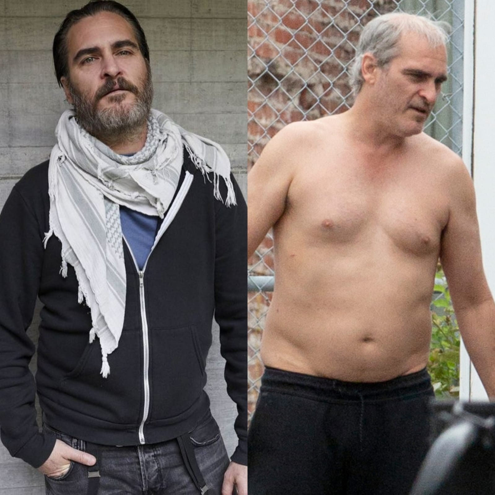Joaquin Phoenix: antes e agora (Foto: The Grosby Group)