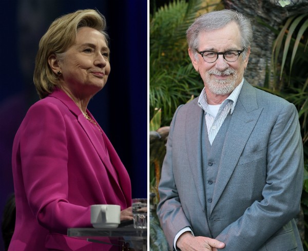 A política norte-americana Hillary Clinton e o cineasta Steven Spielberg (Foto: Getty Images)