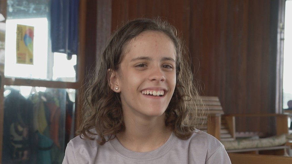 Bia Mendes, atleta de vela adaptada — Foto: TV Globo/Reprodução