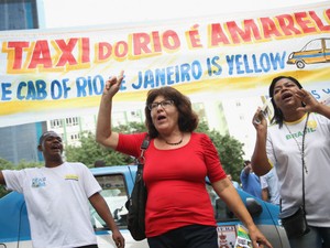 Uber foi alvo de protestos no Rio e também em outras cidades do mundo. (Foto: Getty )