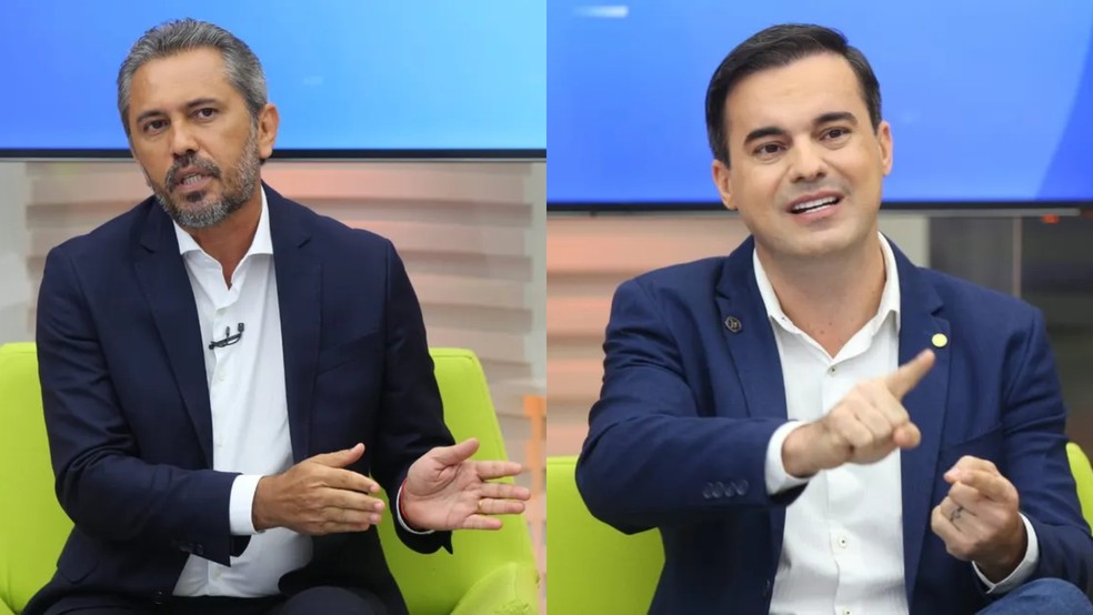 Elmano de Freitas e Capitão Wagner vão disputar o governo do Ceará no segundo turno das eleições — Foto: Fabiane de Paula/SVM