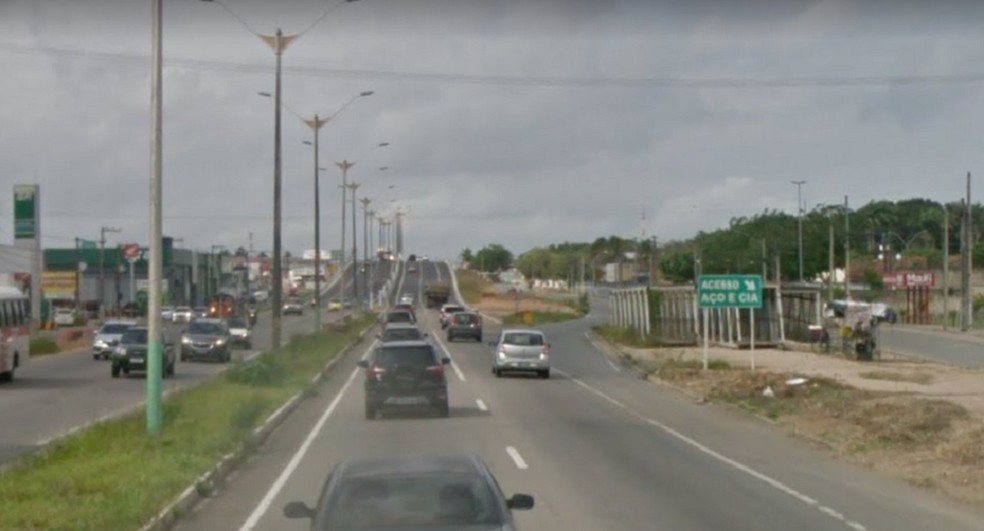 BR-101 em Parnamirim, na Grande Natal, terá trecho interditado para implantação de passarela — Foto: Google Maps