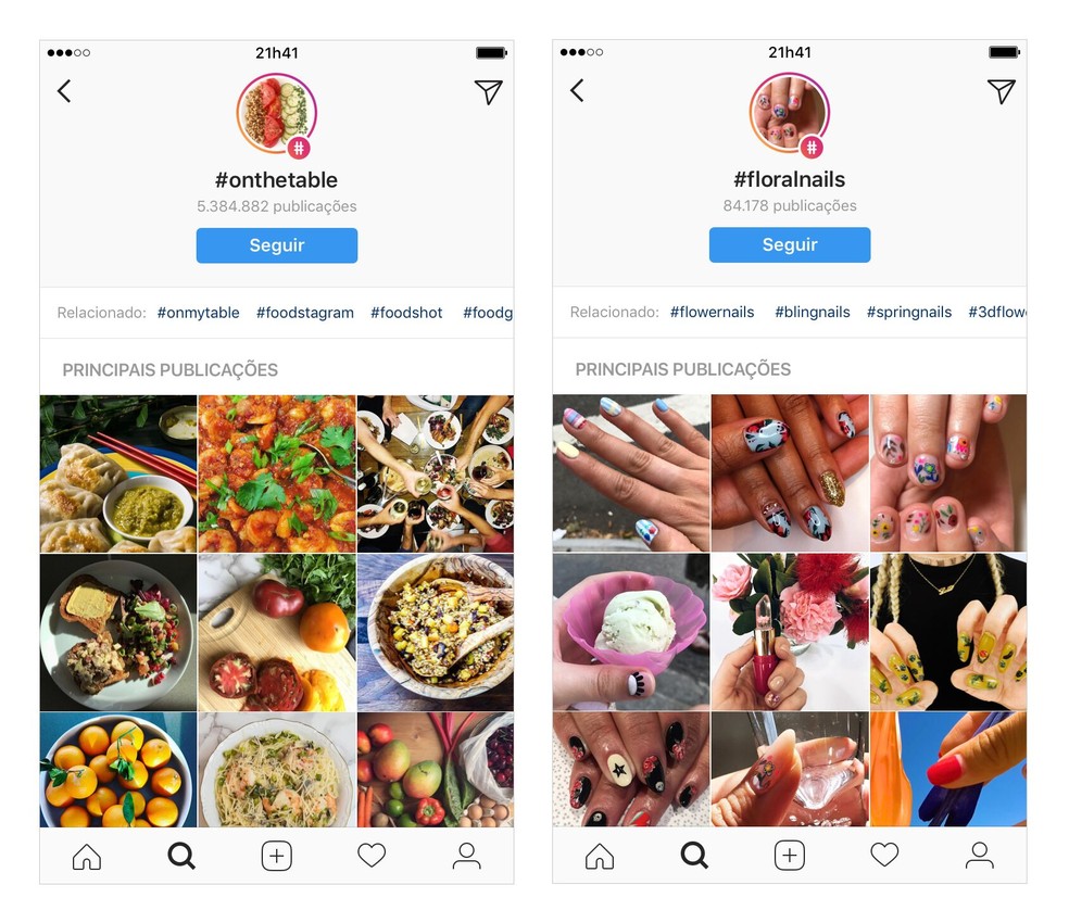 Instagram libera usuários para seguir hashtags, assim como ocorre com perfis. (Foto: Divulgação/Instagram)